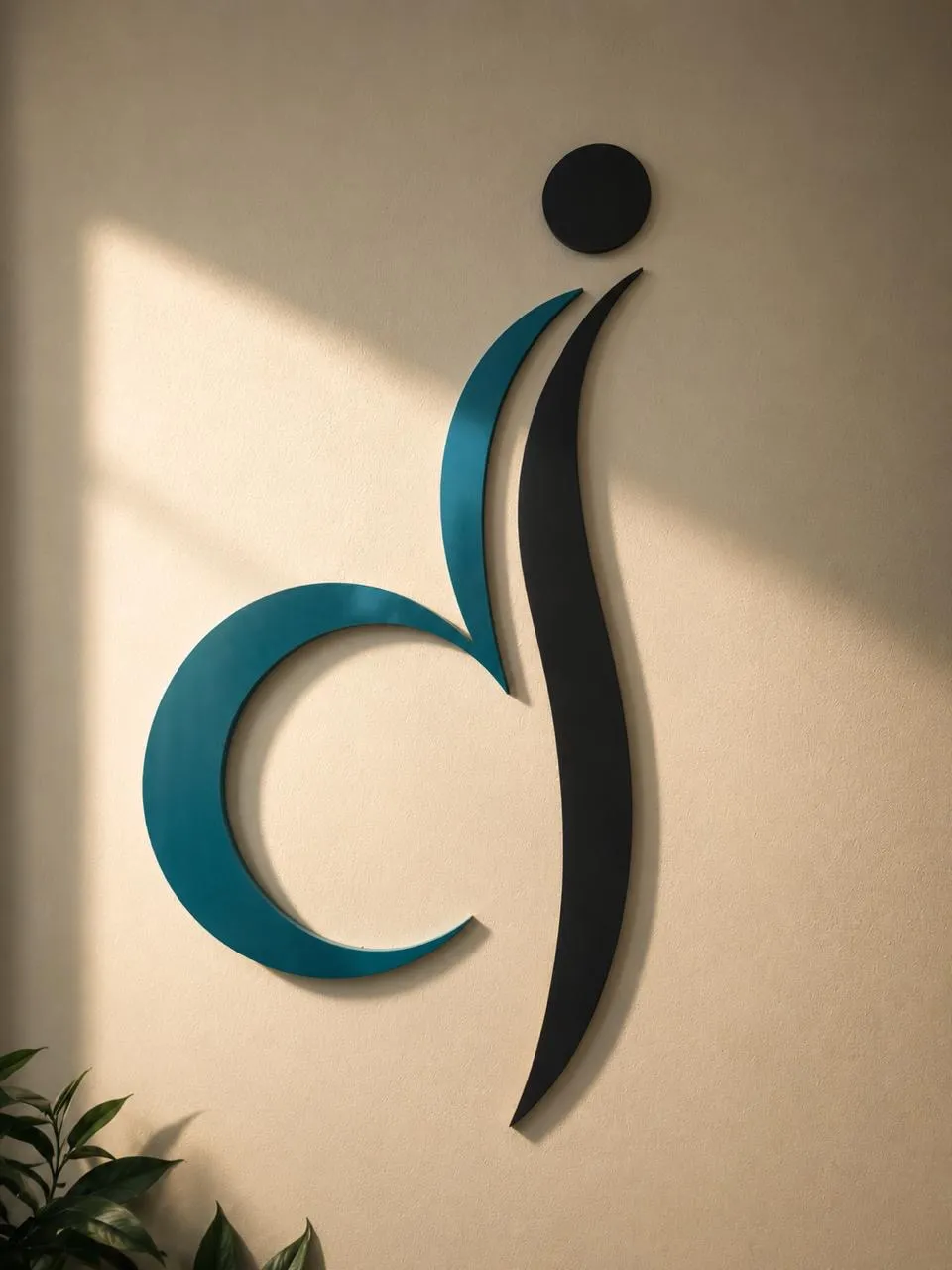 The Dermalaser mark mounted on the clinic wall in natural light